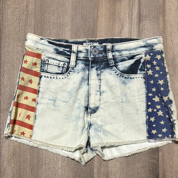 Mossimo Supply Co. Pants - Mossimo Supply Co. Women's Blue and Red Star Shorts